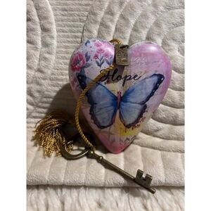 Art Hearts Hope Butterfly Key Tassel Decorative Heart Keepsake Home Decor